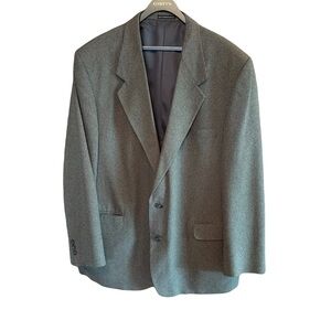 Versini Men's tan & black Plaid Sport Coat/blazer 100% silk size R48